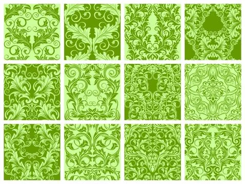 Seamless pattern collection Stock Illustration