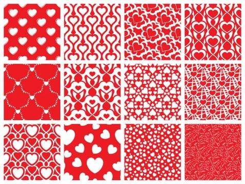 Seamless pattern collection Stock Illustration