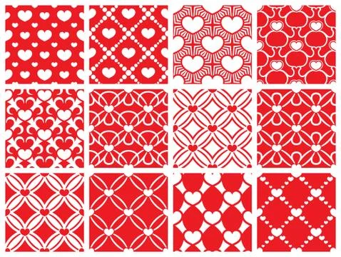 Seamless pattern collection Illustrazione stock