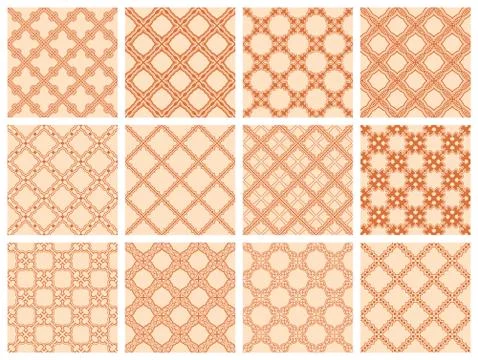 Seamless pattern collection Stock Illustration