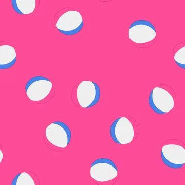 Seamless pattern color beach ball cartoon vector Illustrazione stock