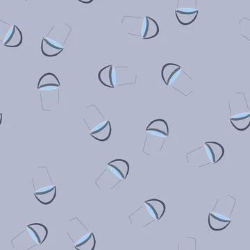 Seamless pattern color bucket water cartoon vector Stock-Illustration