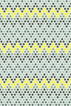 Seamless pattern with color circle, chevron pattern of colorful dots Stockillustratie