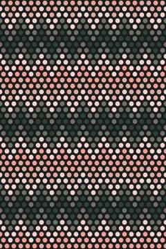 Seamless pattern with color circle, chevron pattern of colorful dots Stock Illustration