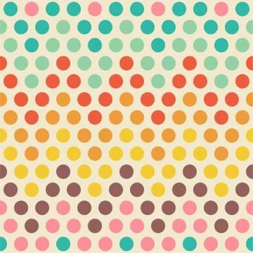 Seamless pattern with color circle, chevron pattern of colorful dots Stock Illustration