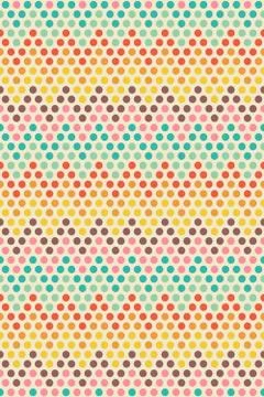 Seamless pattern with color circle, chevron pattern of colorful dots Stock Illustration