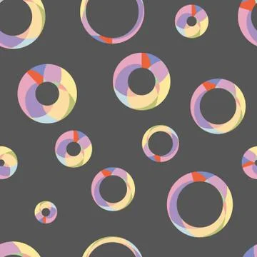 Seamless pattern of color circles Stock Illustration