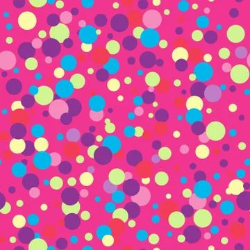Seamless pattern with color circles. Polka dot. 스톡 일러스트