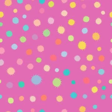 Seamless pattern with color circles. Polka dot Stock Illustration