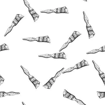 Seamless pattern color paint brush sketch hand drawn Stock Illustration