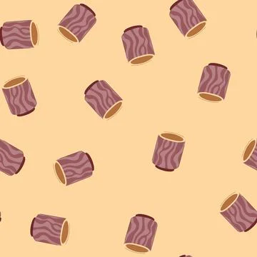 Seamless pattern color pencil holder cartoon vector Stock Illustration