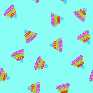 Seamless pattern color pyramid toy cartoon vector 库存插图