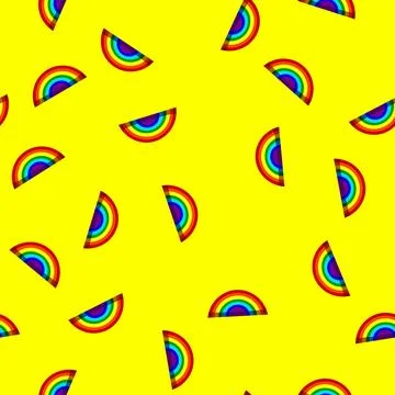 Seamless pattern color rainbow cartoon vector イラスト素材