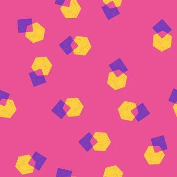 Seamless pattern color risograph effect cartoon vector イラスト素材