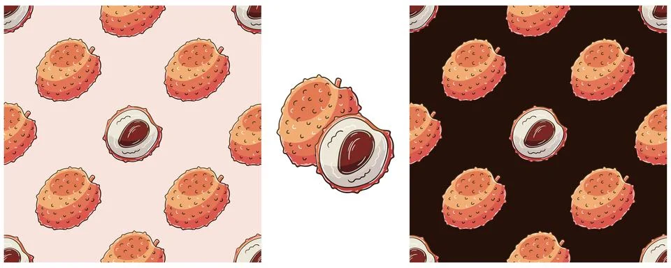 Seamless pattern. Color Set in hand draw style. Can be used for fabric and et Stock Illustration