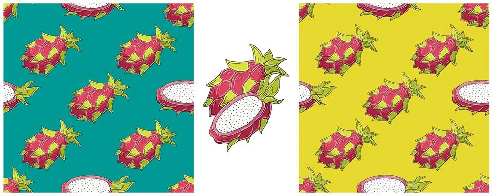 Seamless pattern. Color Set in hand draw style. Can be used for fabric and et Stock Illustration