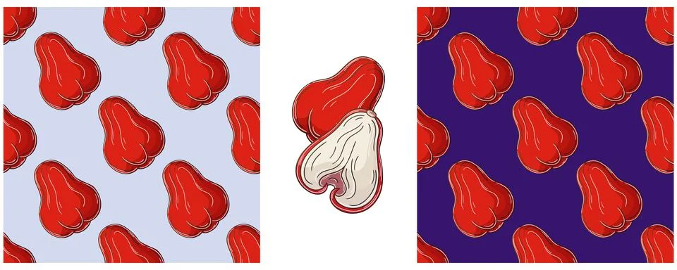 Seamless pattern. Color Set in hand draw style. Can be used for fabric and et Stock Illustration