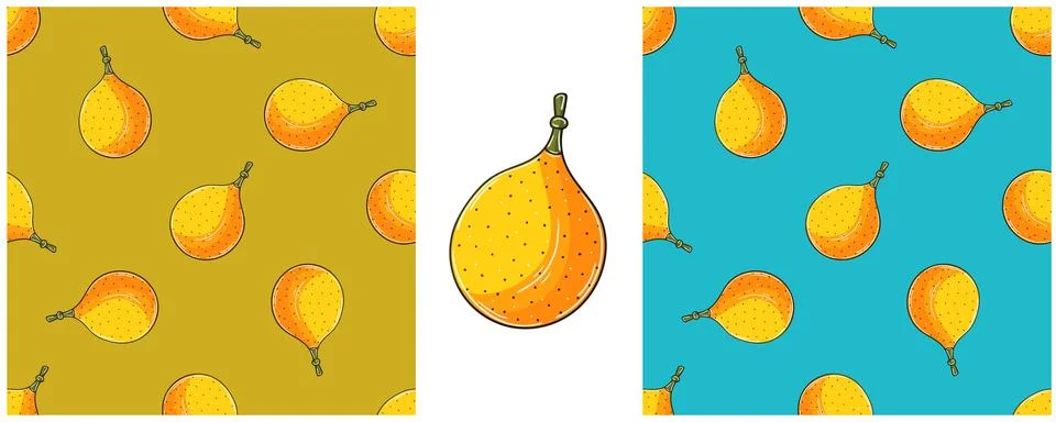 Seamless pattern. Color Set in hand draw style. Can be used for fabric and et Stock Illustration