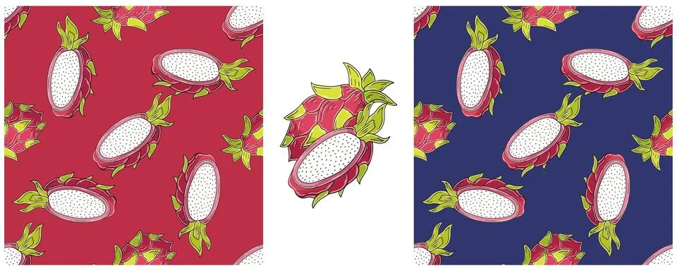 Seamless pattern. Color Set in hand draw style. Can be used for fabric and et Stock Illustration