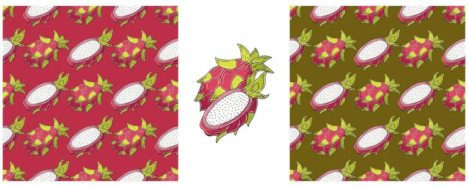 Seamless pattern. Color Set in hand draw style. Can be used for fabric and et Stock Illustration
