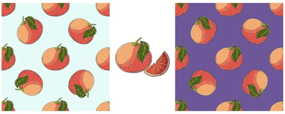 Seamless pattern. Color Set in hand draw style. Can be used for fabric and et Stock Illustration