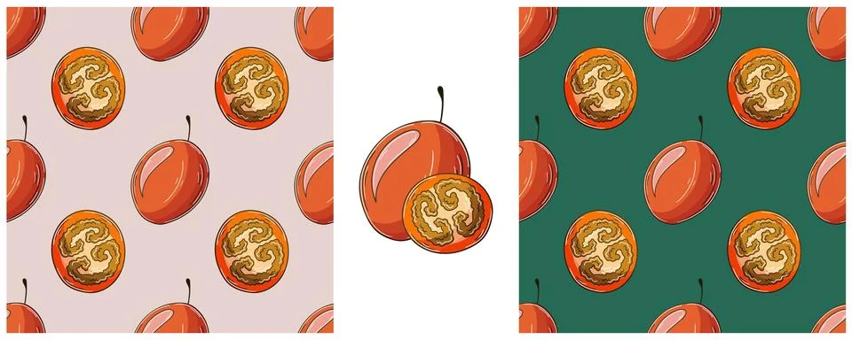 Seamless pattern. Color Set in hand draw style. Can be used for fabric and et Stock Illustration