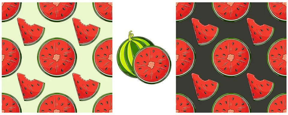 Seamless pattern. Color Set in hand draw style. Can be used for fabric and et Stock Illustration