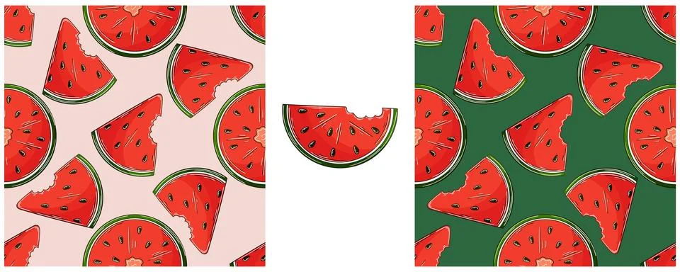 Seamless pattern. Color Set in hand draw style. Can be used for fabric and et Stock Illustration