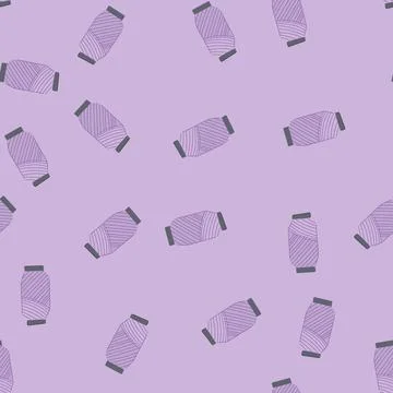 Seamless pattern color thread spool cartoon vector Stock Illustration