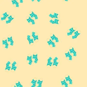 Seamless pattern color toddler socks cartoon vector 스톡 일러스트