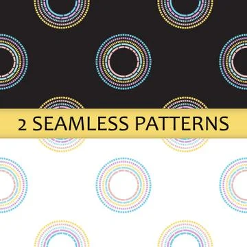 Seamless pattern with colored abstract circles Stock Illustration