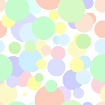 Seamless pattern in colored abstract circles. Stock Illustration