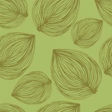 Seamless pattern with colored autumn leaves Stock-Illustration