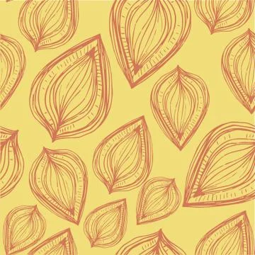 Seamless pattern with colored autumn leaves Stock Illustration