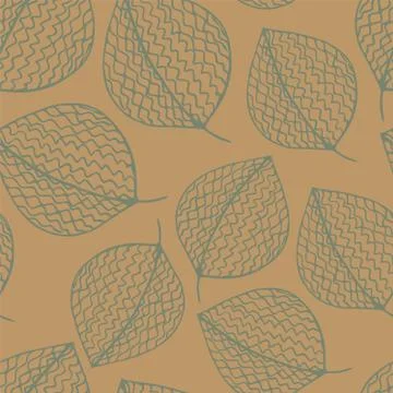 Seamless pattern with colored autumn leaves Stock-Illustration