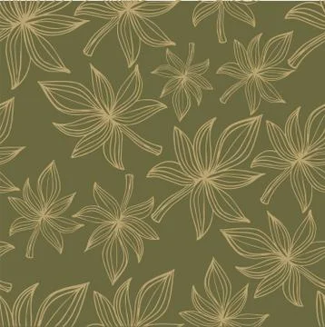 Seamless pattern with colored autumn leaves Stock-Illustration