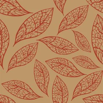 Seamless pattern with colored autumn leaves Stock-Illustration