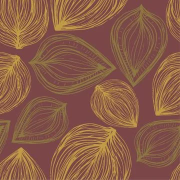 Seamless pattern with colored autumn leaves Stock Illustration