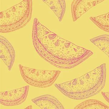 Seamless pattern with colored autumn leaves Stock-Illustration