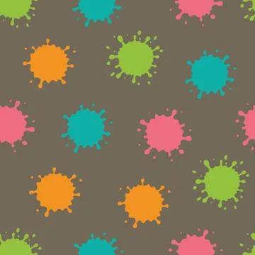 Seamless pattern of colored blots Stock Illustration