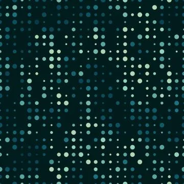 Seamless pattern colored chaotic circles. Abstract modern endless background Illustration