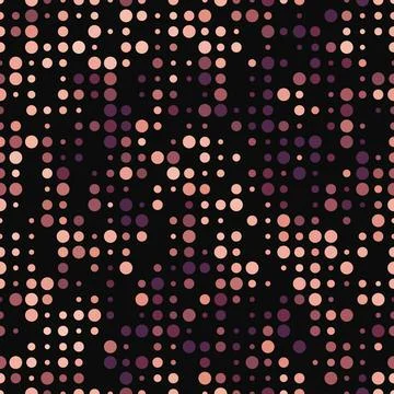 Seamless pattern colored chaotic circles. Abstract modern endless background Stock Illustration
