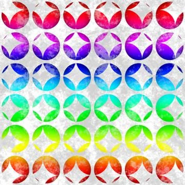 Seamless pattern with colored circles Illustrazione stock
