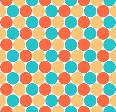 Seamless Pattern Colored Circular Shapes Illustrazione stock