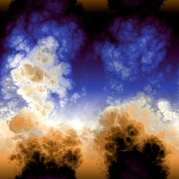 Seamless  pattern of   colored clouds Stockillustratie