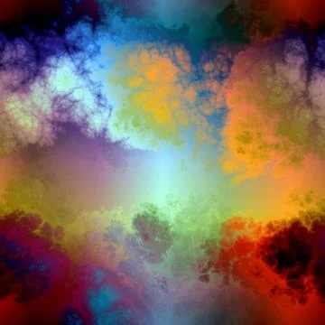 Seamless  pattern of   colored clouds Stock Illustration