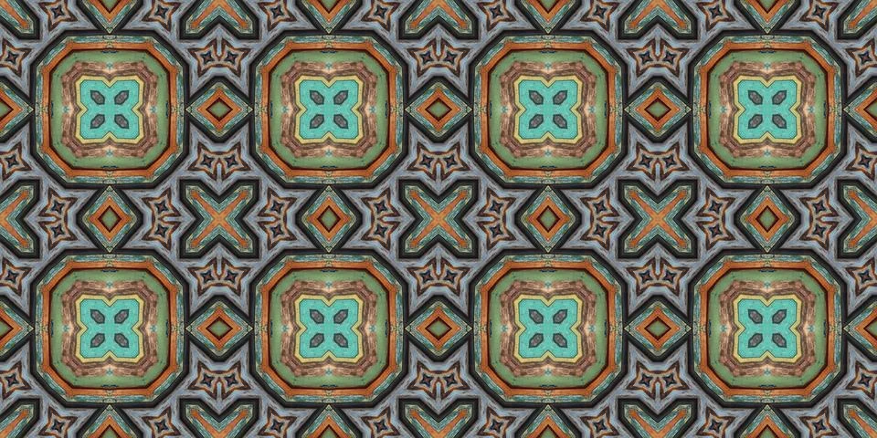 Seamless pattern of colored. Colored texture of board and fabric. Mosaic ka.. Stock Illustration