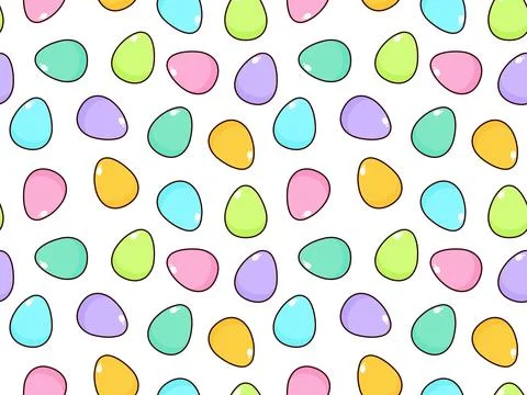 Seamless pattern of colored eggs Ilustración de archivo