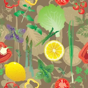 Seamless pattern with colored greens Illustrazione stock