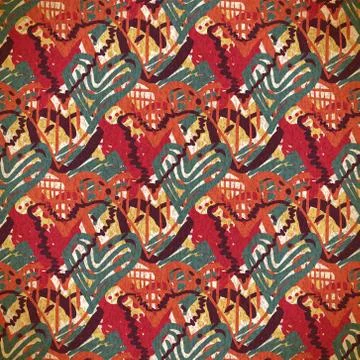 Seamless pattern of colored hearts sketch Stock Illustration